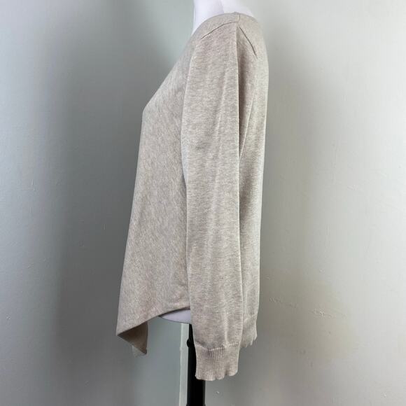 Verve Ami Neutral Asymmetrical Pullover Long Sleeve Sweater Large - Picture 6 of 7